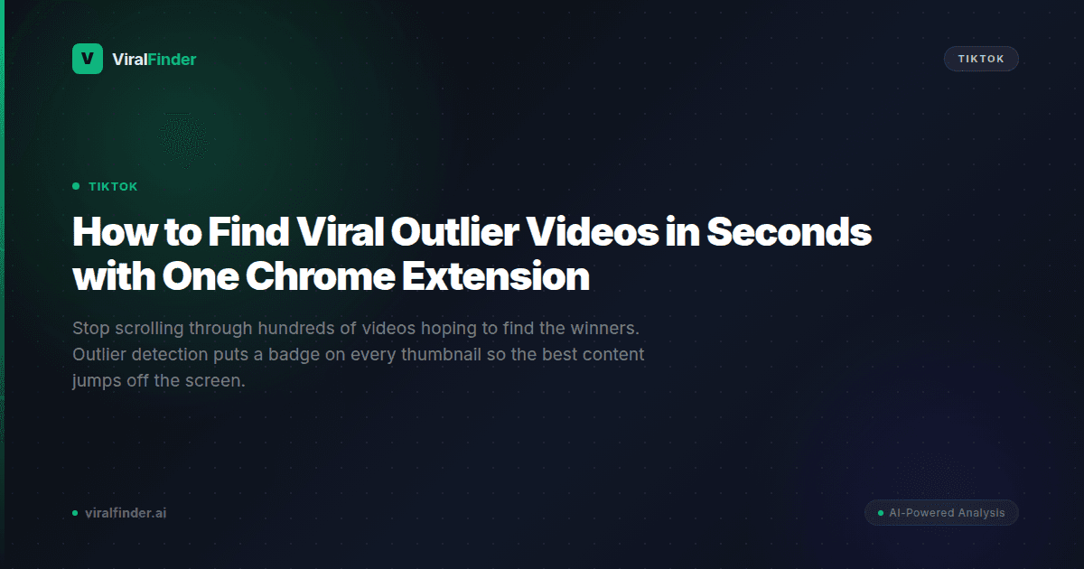 How to Find Viral Outlier Videos in Seconds with One Chrome Extension