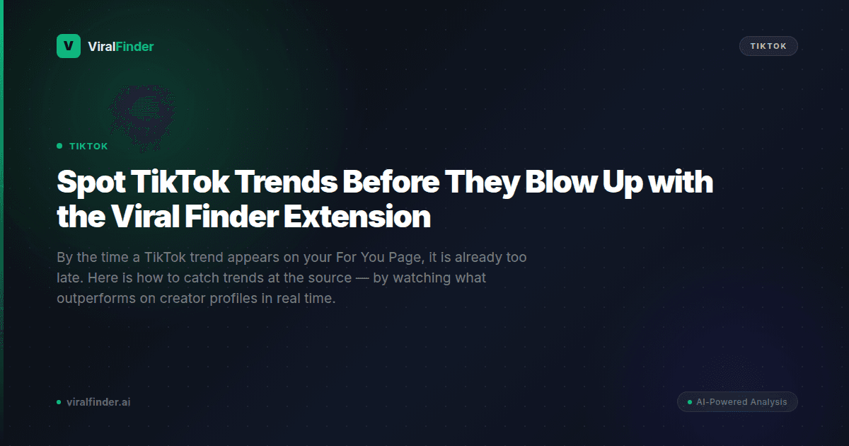 Spot TikTok Trends Before They Blow Up with the Viral Finder Extension