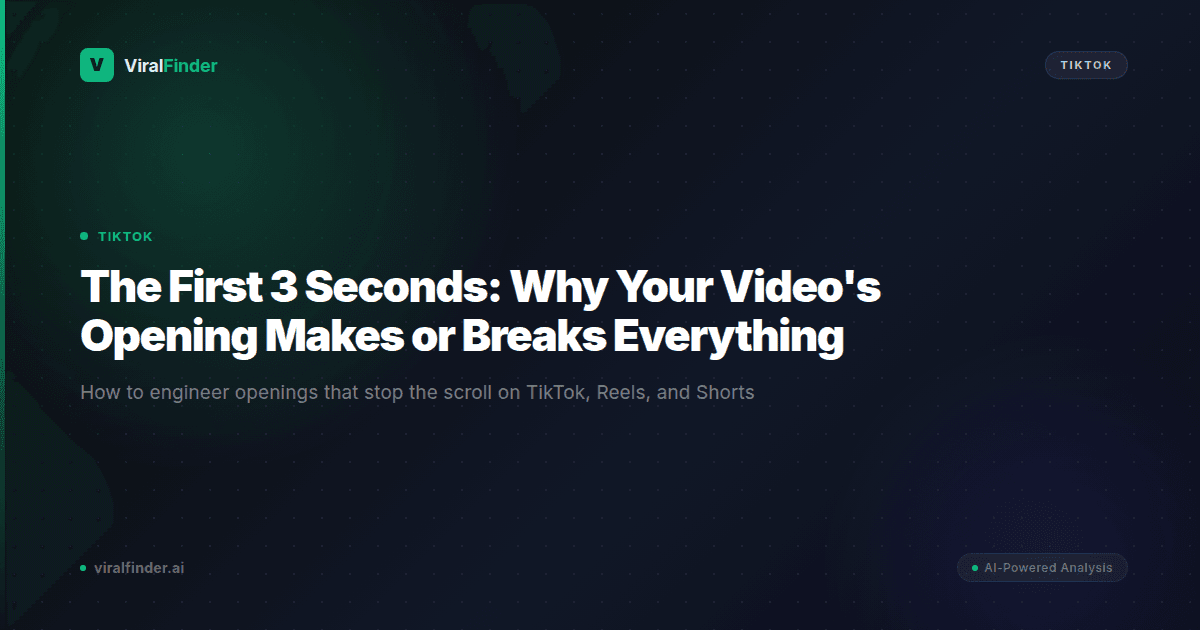 The First 3 Seconds: Why Your Video's Opening Makes or Breaks Everything