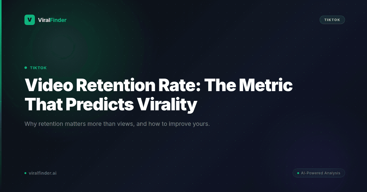 Video Retention Rate: The Metric That Predicts Virality
